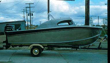 16' Convaire-Hardtop(circa 1964). -Note "Grab Railings" on decks.